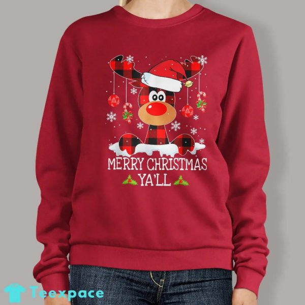 Buffalo Red Plaid Funny Christmas Sweater