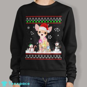 Chihuahua Christmas Dog Light Ugly Sweater 1