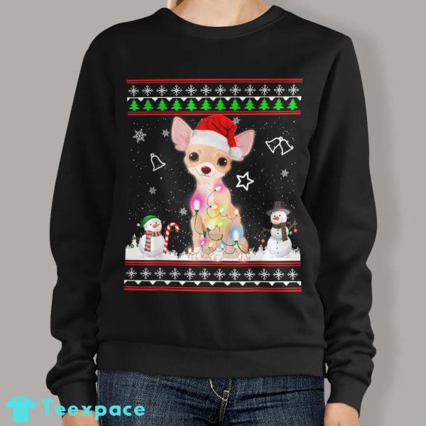 Chihuahua Christmas Dog Light Ugly Sweater