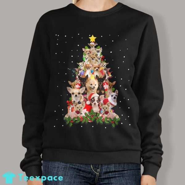 Chihuahua Christmas Tree Ugly Sweater