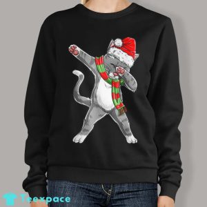 Dabbing Cat Santa Christmas Sweater Catmas Xmas Gift