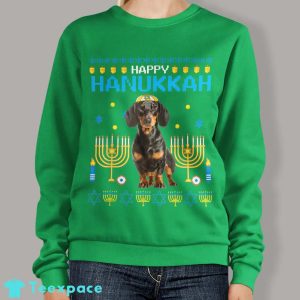 Dachshund Chanukah Jewish Hanukkah Sweater