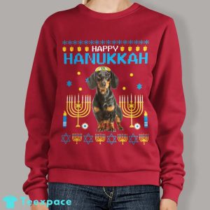 Dachshund Chanukah Jewish Hanukkah Sweater 3