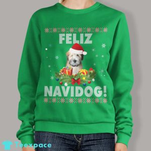 Feliz Navidog Wheaten Terrier Dog Ugly Christmas Sweater