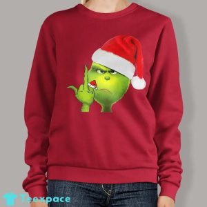 Grinch Middle Finger Sweater 3