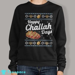 Happy Challah Days Sweater Hanukkah Ugly Sweater