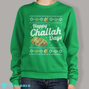 Happy Challah Days Sweater Hanukkah Ugly Sweater 2
