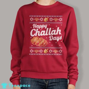 Happy Challah Days Sweater Hanukkah Ugly Sweater