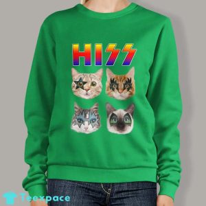 Hiss Funny Cats Kittens Rock Rockin Sweatshirt 1