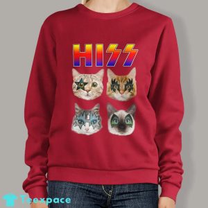 Hiss Funny Cats Kittens Rock Rockin Sweatshirt