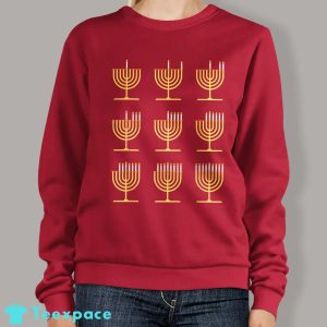 Menorah Judaica Sweater Hanukkah Gift 3