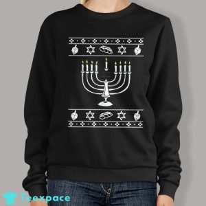 Menorah Sweater Hanukkah Gift