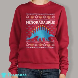 Menorasaurus Sweater Hanukkah Gift Box