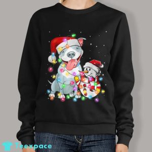 Pitbull Lights Funny Christmas Sweater