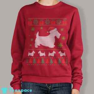 Scottie Dog Ugly Christmas Sweater Gift for Dog Lovers