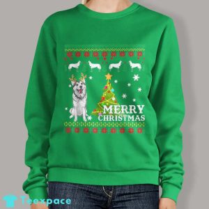Siberian Husky Dog Ugly Christmas Sweater Cute Gift