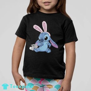 Stitch with Easter Bunny Shirt Gift for Daughter
