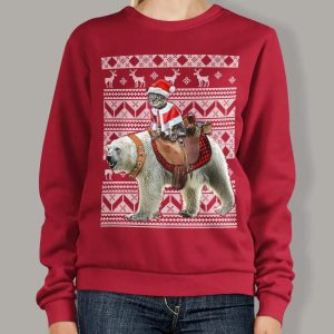 Ugly Christmas Sweater Cat Santa 2