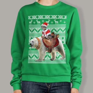 Ugly Christmas Sweater Cat Santa