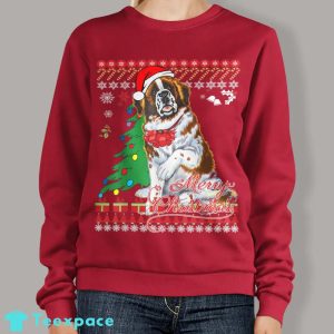Saint Bernard Dog Ugly Christmas Sweater