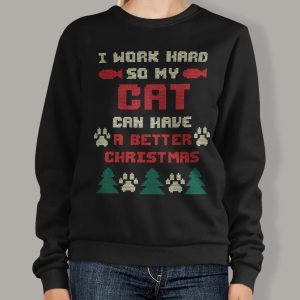 Ugly Christmas Sweater Shirt for Cat Lovers