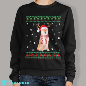 Ugly Christmas Sweater Shiba Inu Dog Santa Reindeer