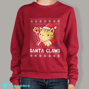 Xmas Ugly Sweater Cat Santa Claws 2