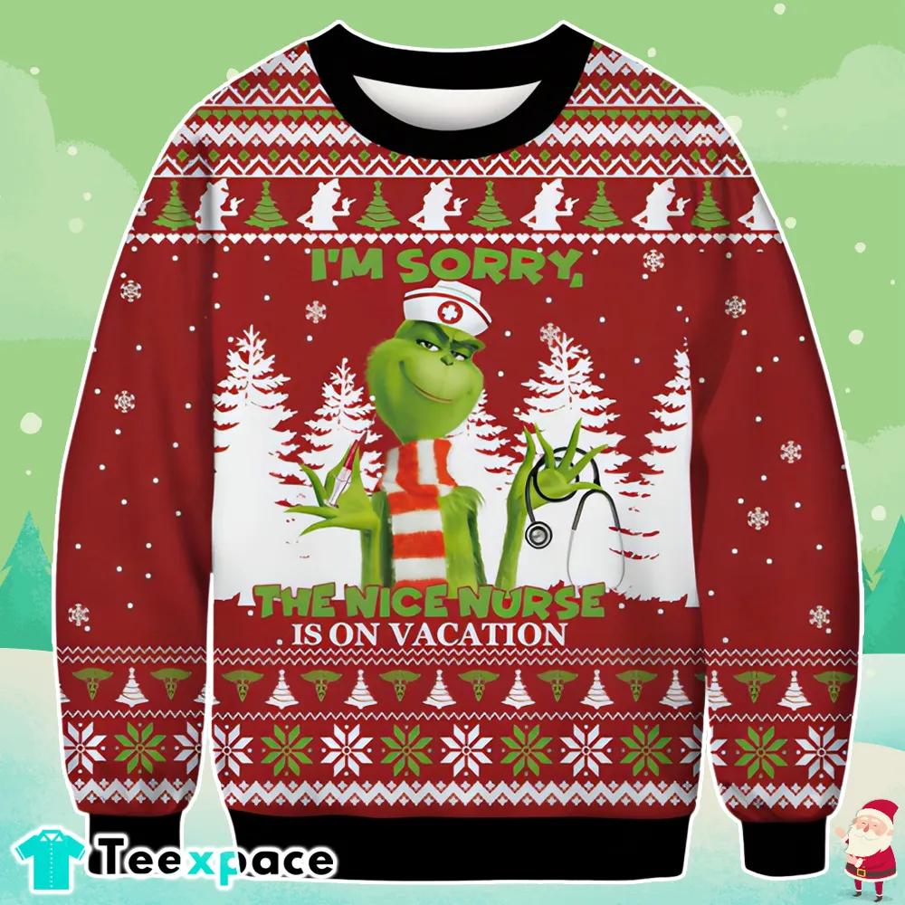 Grinch Nurse Christmas Sweater- Christmas Gifts 2023