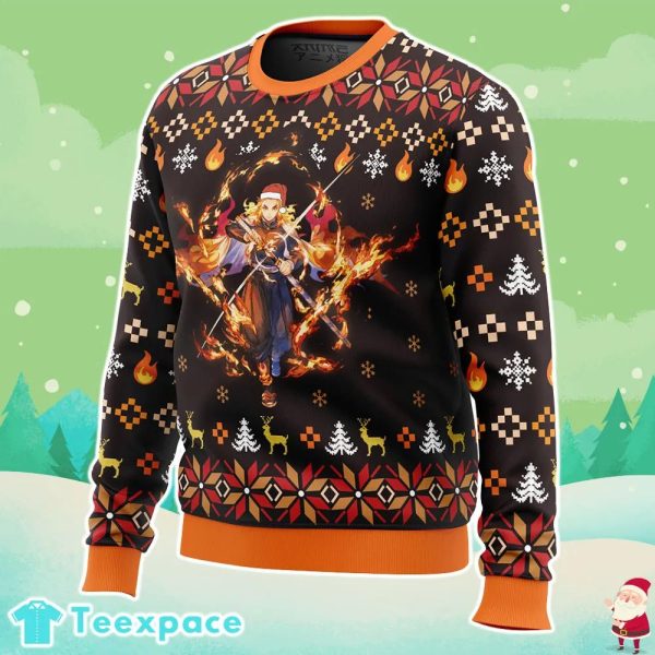 Demon Slayer Rengoku Ugly Christmas Sweater