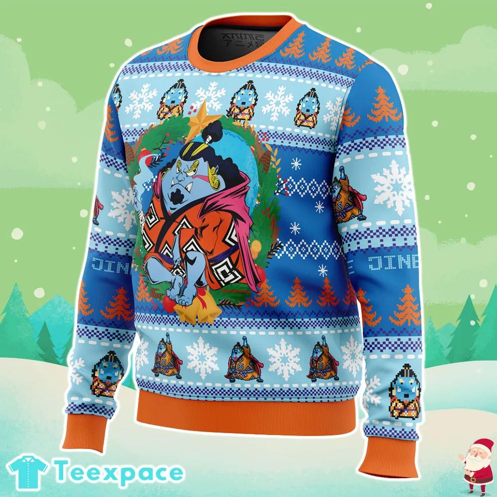 One Piece Jinbe Ugly Christmas Sweater 1