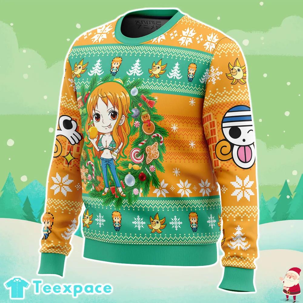 One Piece Nami Ugly Christmas Sweater 1