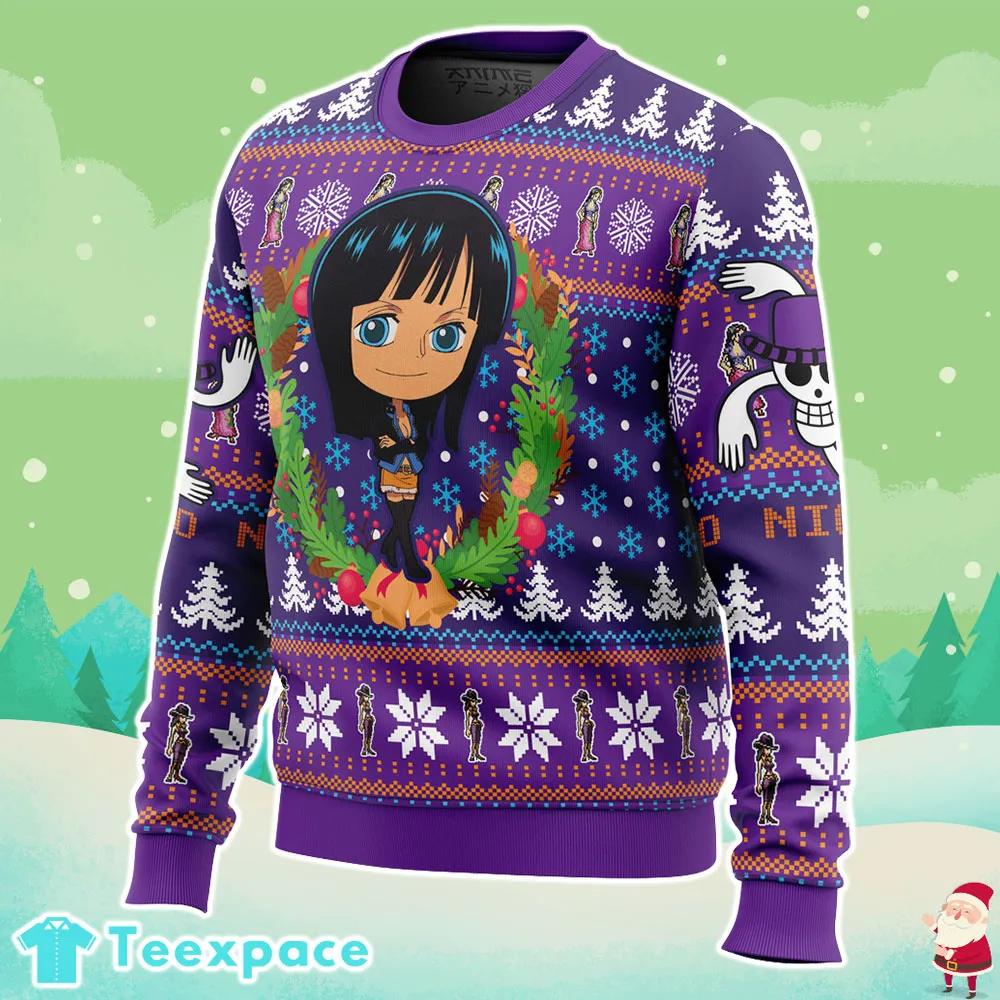 One Piece Nico Ugly Christmas Sweater 1