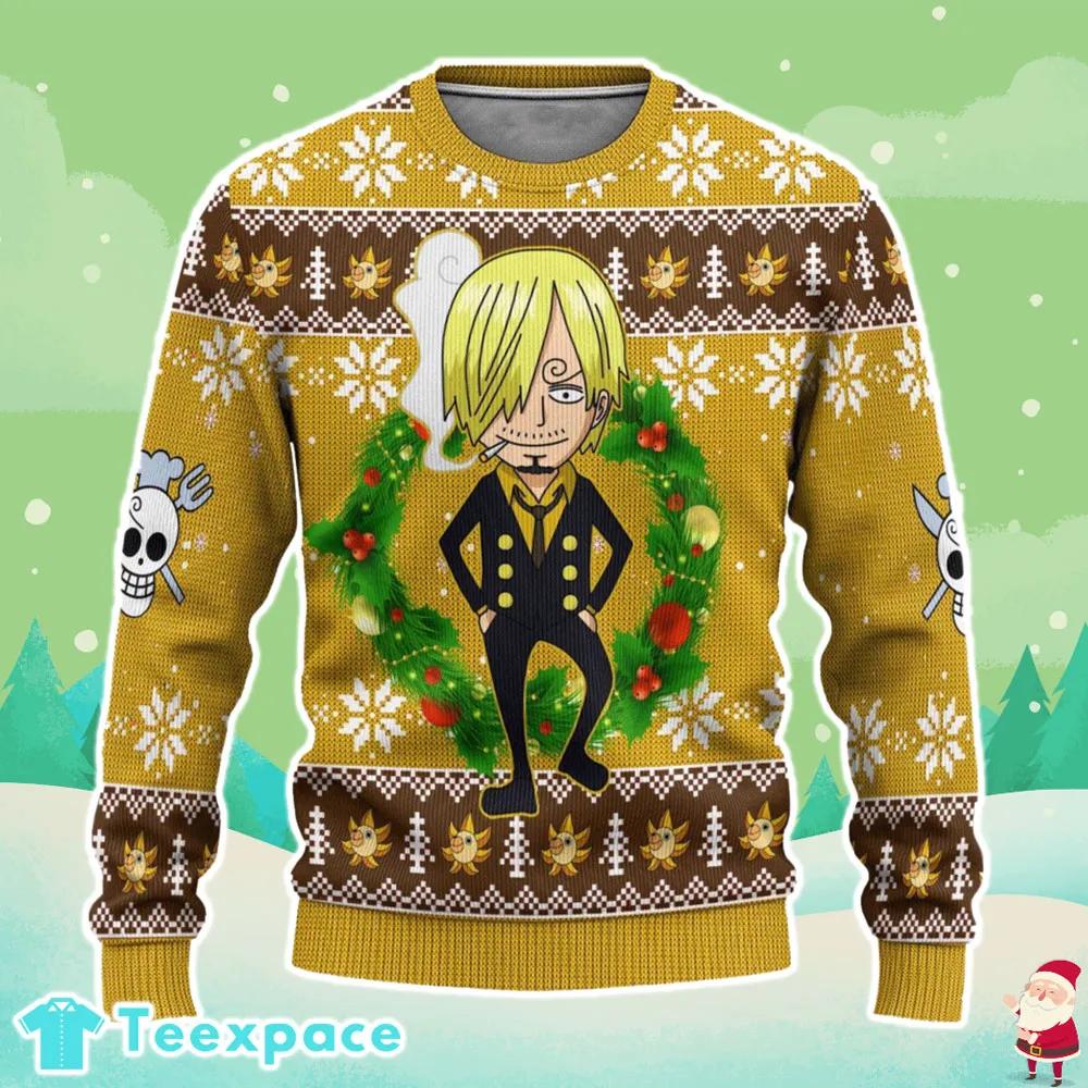 One Piece Sanji Ugly Christmas Sweater