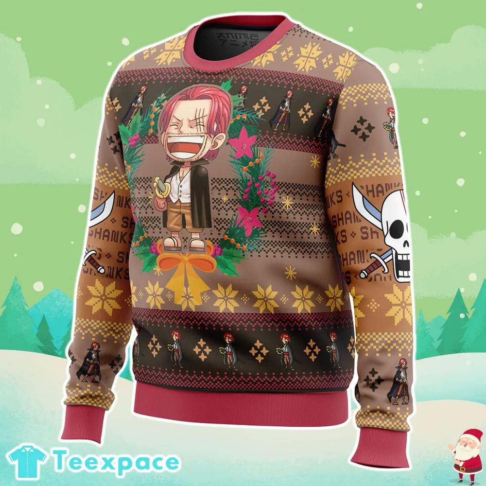 One Piece Shanks Ugly Christmas Sweater 1
