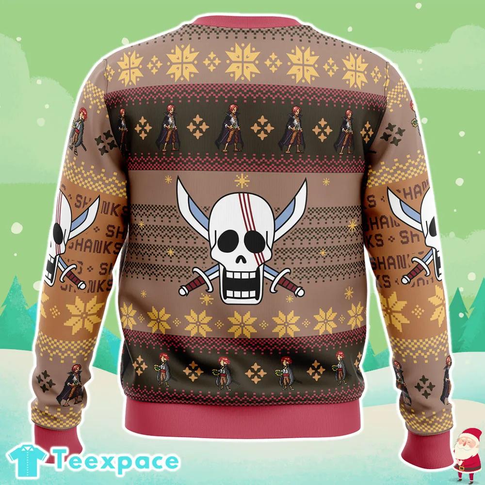 One Piece Shanks Ugly Christmas Sweater 3
