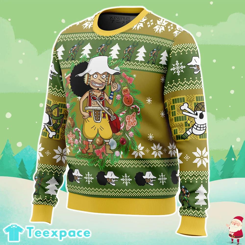 One Piece Usopp Ugly Christmas Sweater 1