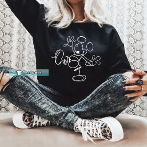 Black Classic Mickey Mouse Sweatshirt 4