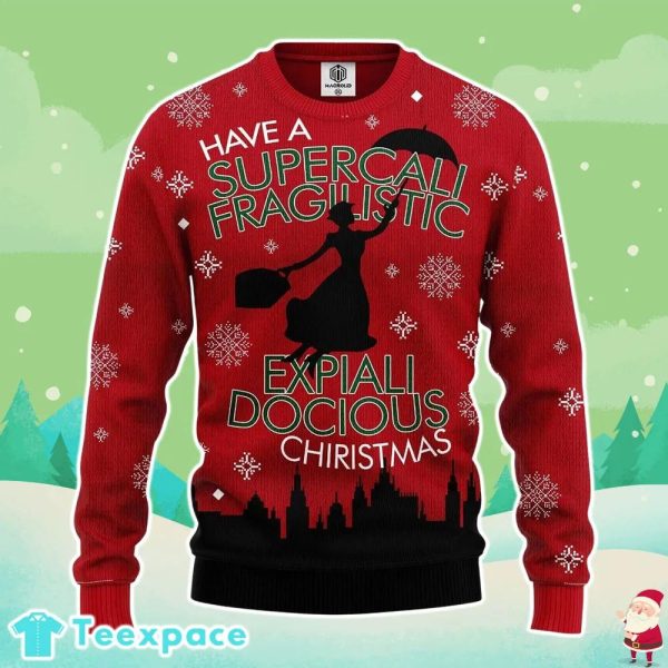 Disney Mary Poppins Christmas Sweater