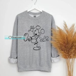 Grey Classic Mickey Mouse Sweatshirt 5