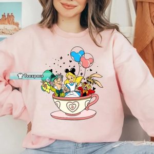 Light Pink Alice In Wonderland Sweatshirt 1