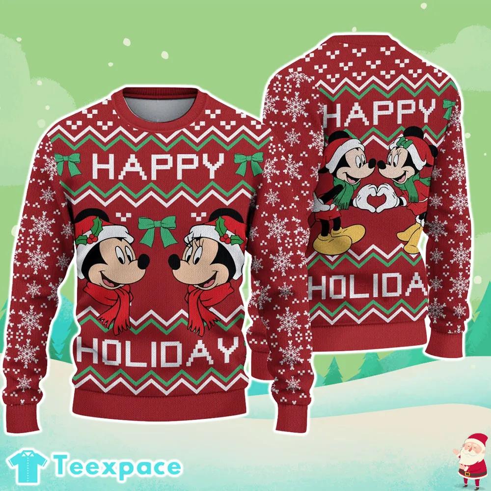 Mickey And Minnie Christmas Sweater 1