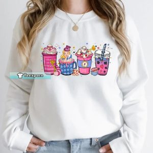 White Alice In Wonderland Coffee Sweatshirt 3