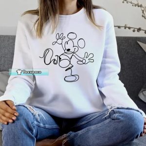 White Classic Mickey Mouse Sweatshirt 3