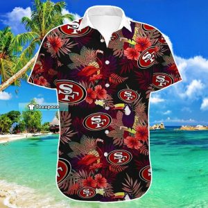 49ers Birds And Flowers Hawaiian Shirt 49ers Gift Ideas