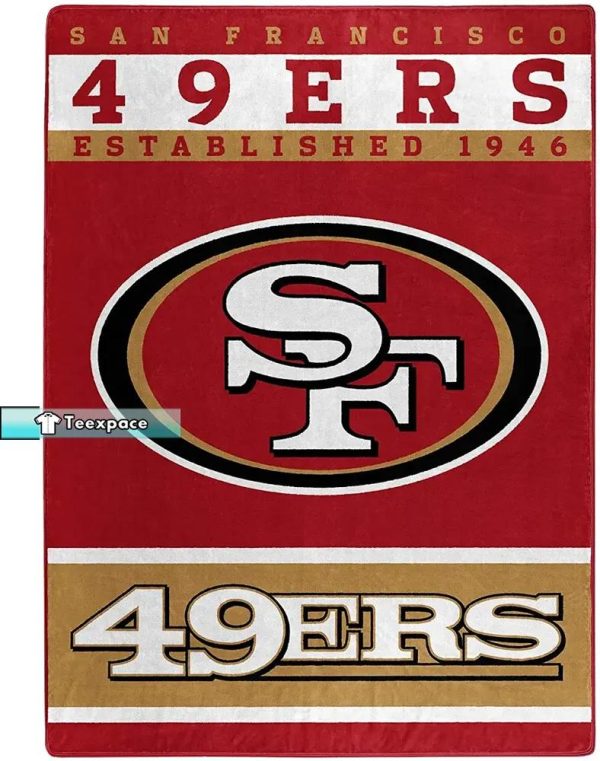 49ers Logo Plush Throw Blanket