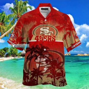 49ers Palm Hawaiian Shirt 49ers Gift For Dad