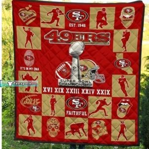 5 Super Bowls SF 49ers Blanket 49ers Gift