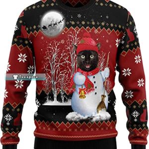 Black Cat Face Sweater Black Cat Themed Gifts