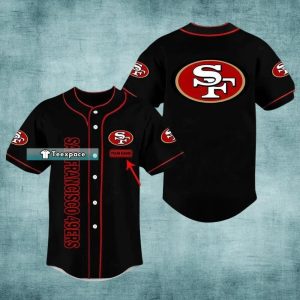 Black Classic San Francisco 49Ers Custom Name Baseball Jersey