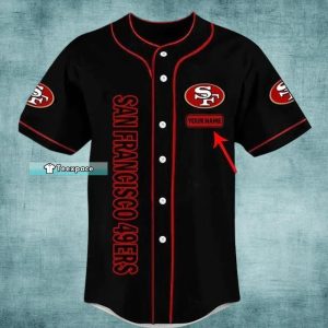 Black Classic San Francisco 49Ers Custom Name Baseball Jersey